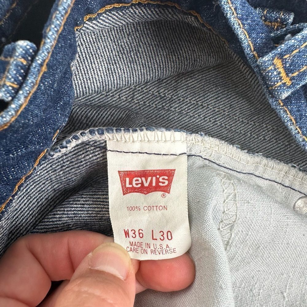 Vintage Levi’s 540 Mens 36x30 Blue Jeans 1980s Made In USA Leather Tab - Picture 5 of 8